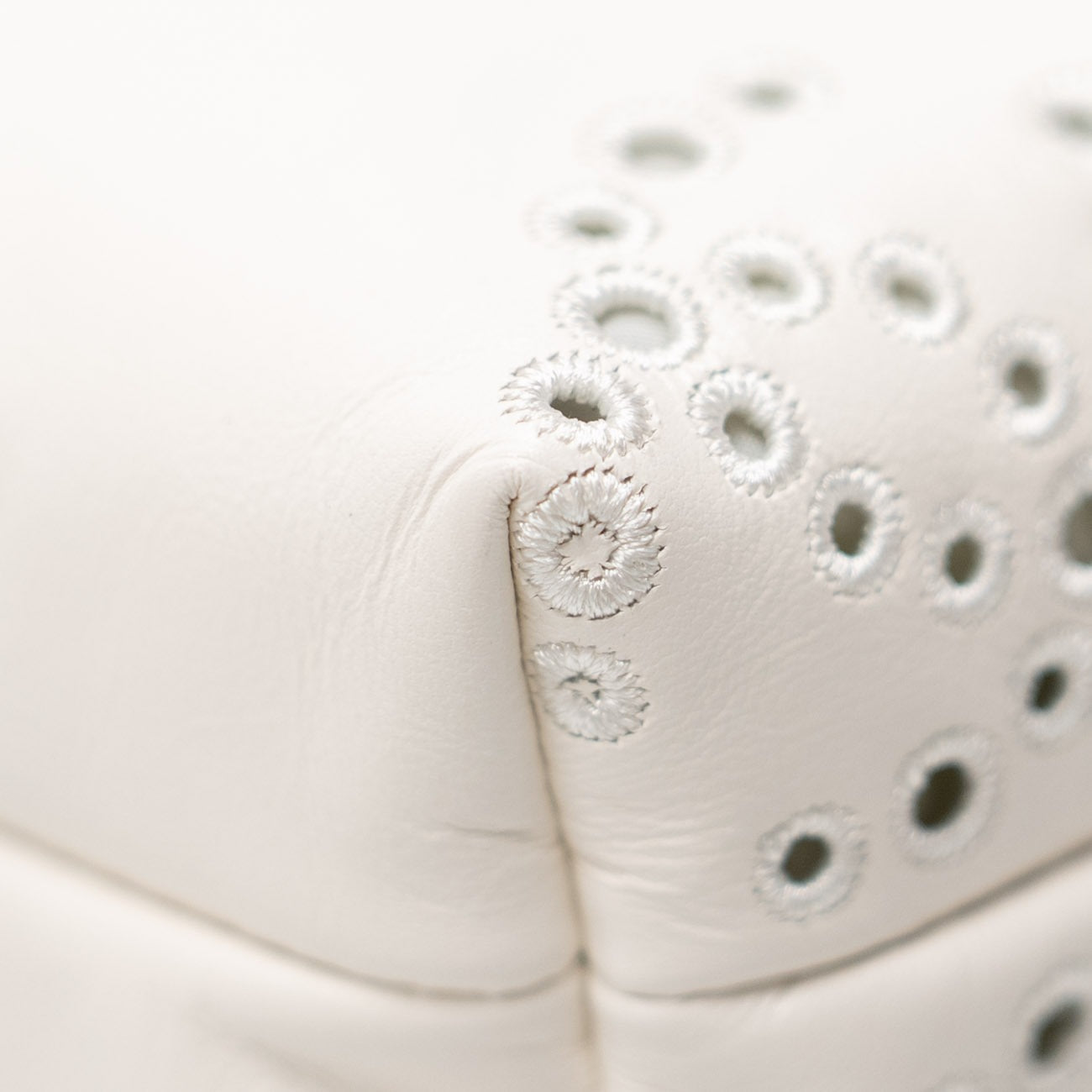 22 Mini White Shiny Calf Leather Handbag