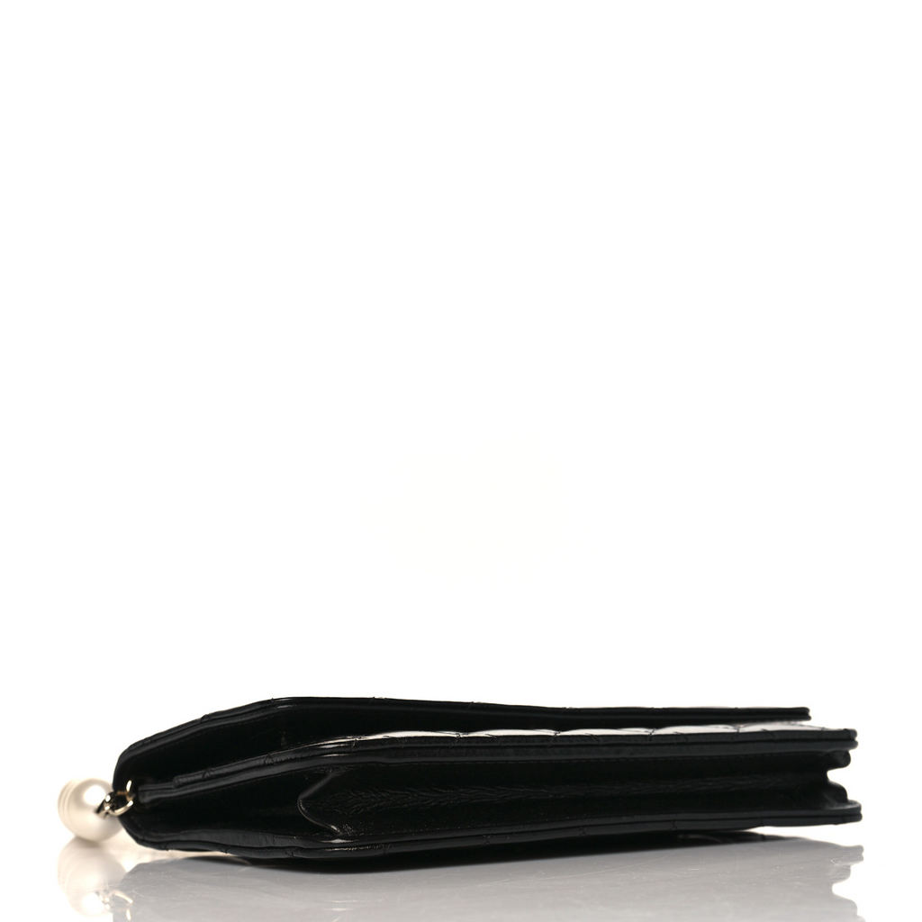 Lambskin Quilted Pearl Wallet On Chain WOC