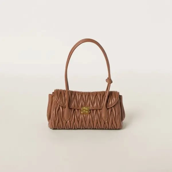 Miu Miu Matelassé Nappa Leather Shoulder Bag