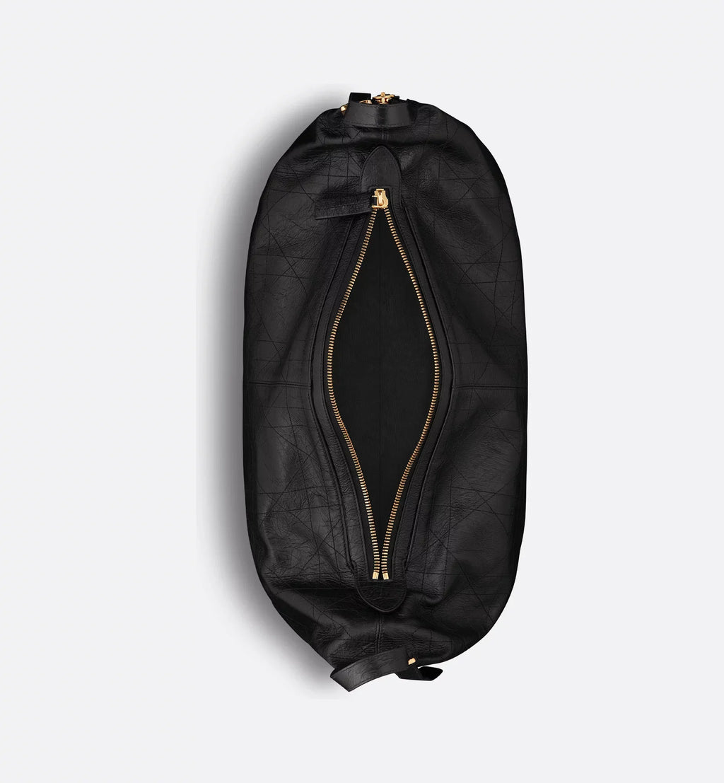 Large D-Journey Bag in Crinkled Calfskin