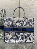 Embroidered Canvas Floral Tote