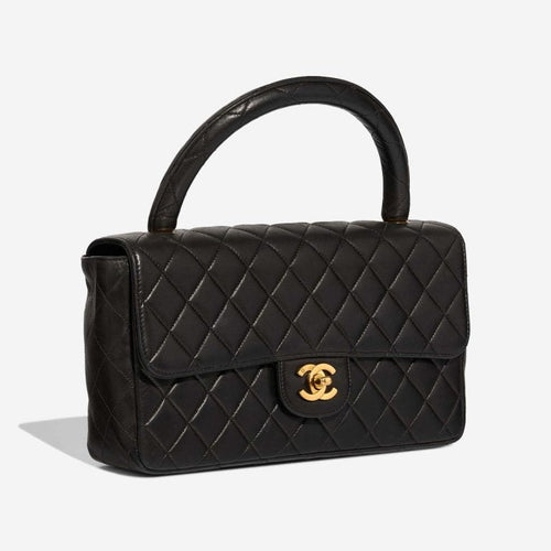 Black Quilted Lambskin Vintage Medium Classic Kelly