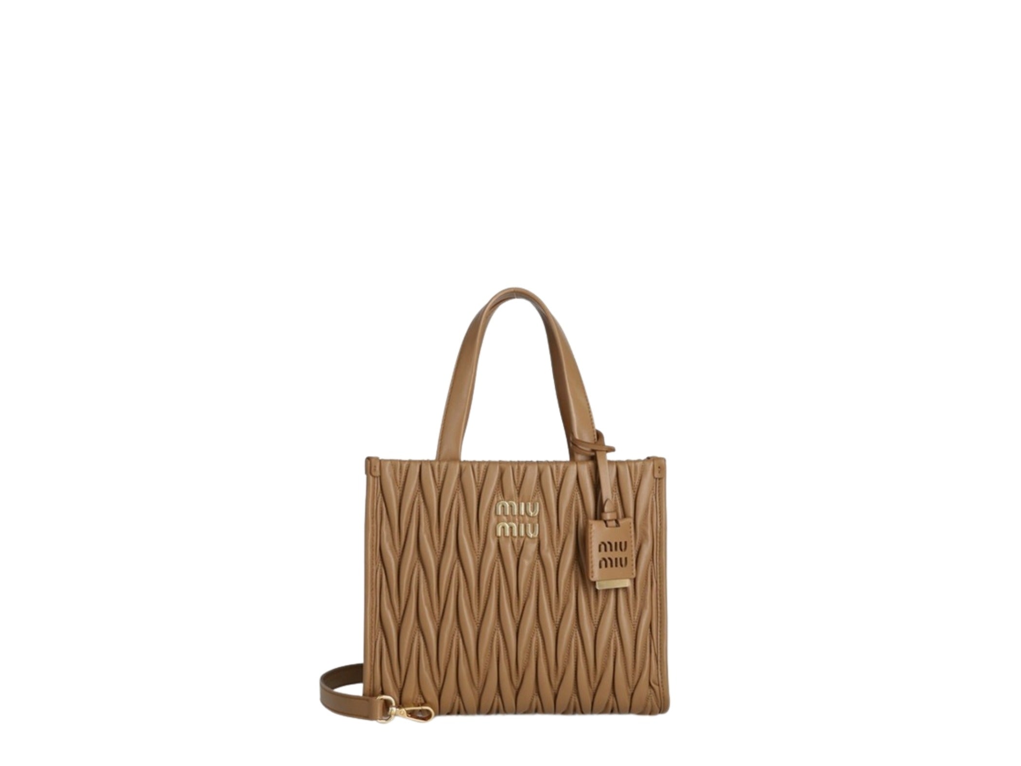 Miu Miu Matelassé Nappa Leather Tote