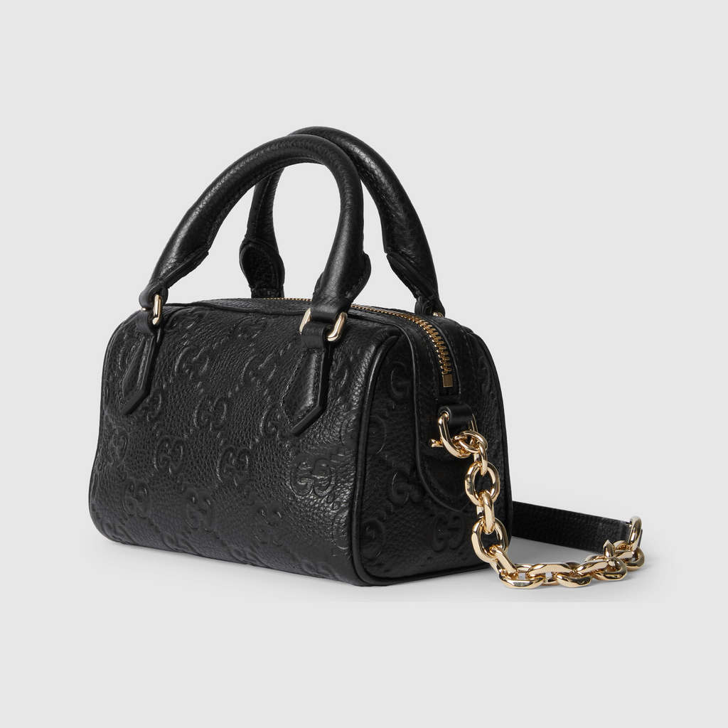 Gucci Emblem Mini Boston Bag