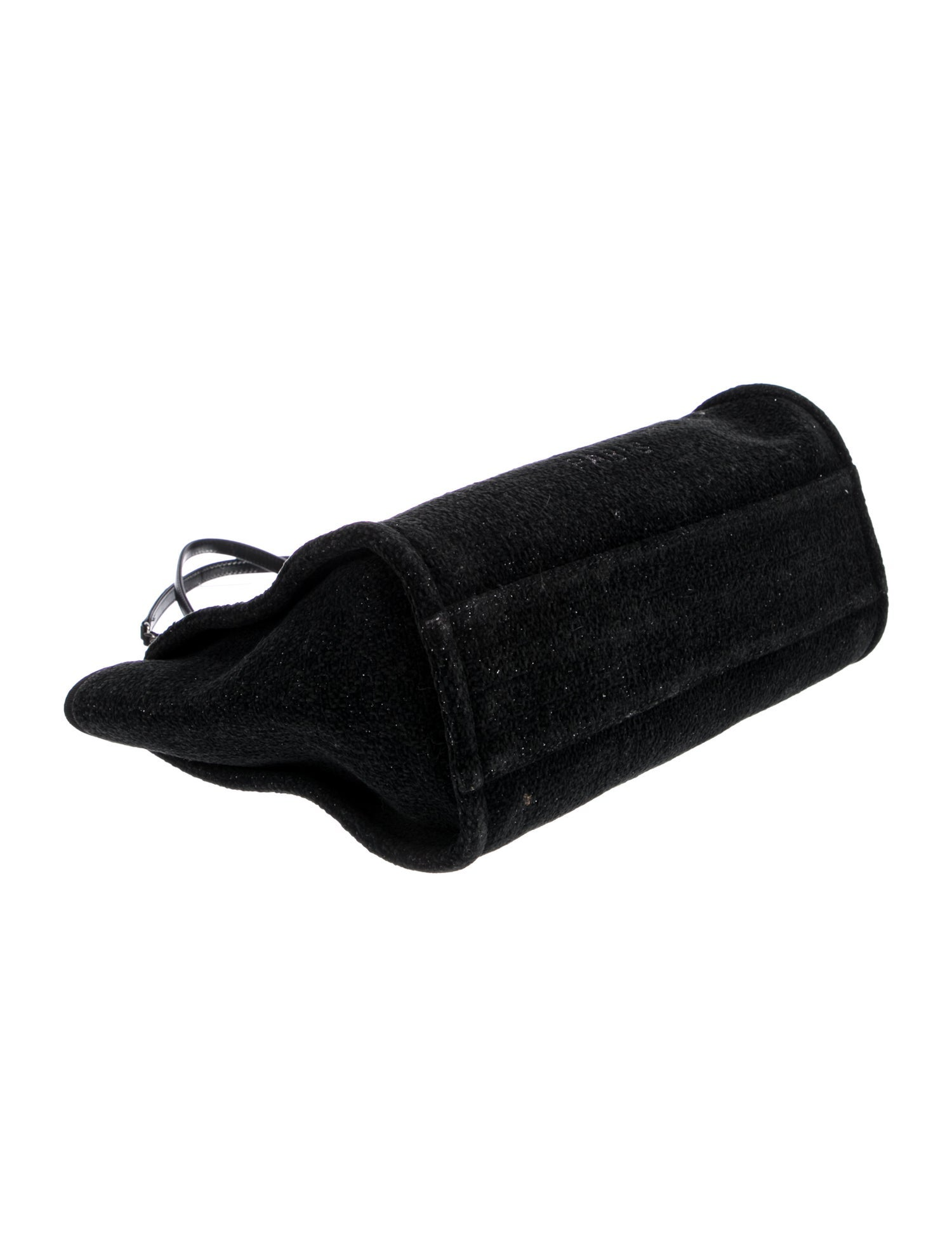 Lurex Boucle Medium Deauville Tote Black