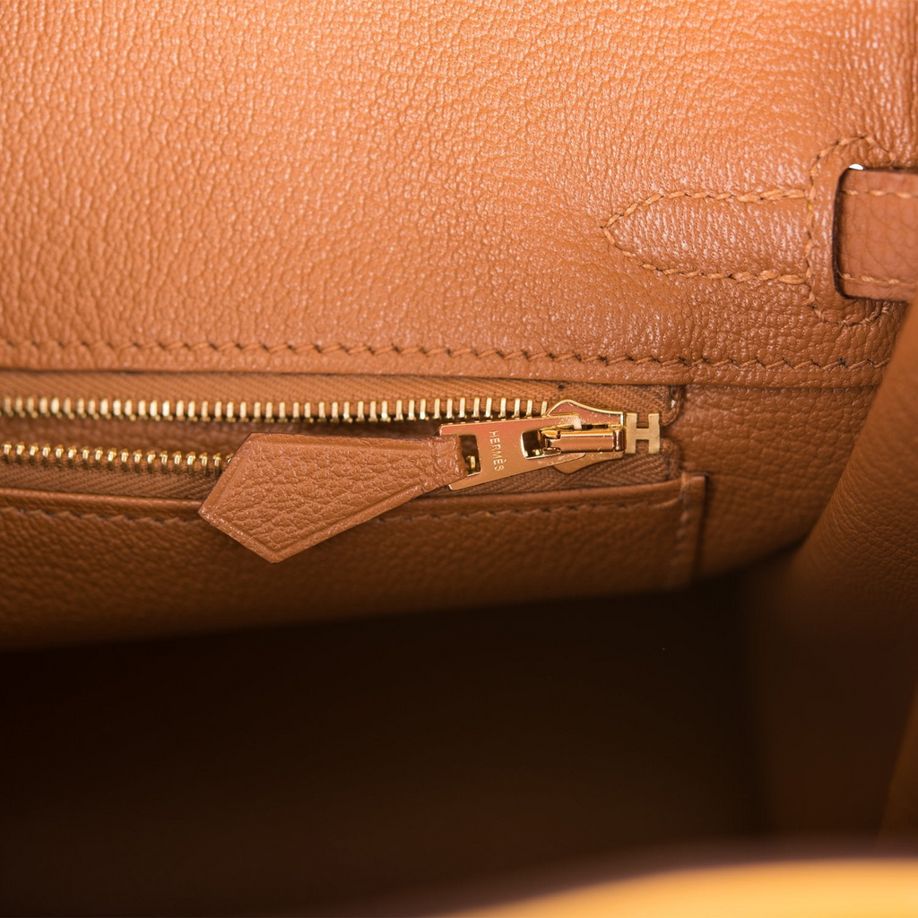 Hermès Special Order (HSS) Birkin 25 Jaune Ambre and Gold Togo Permabrass Hardware