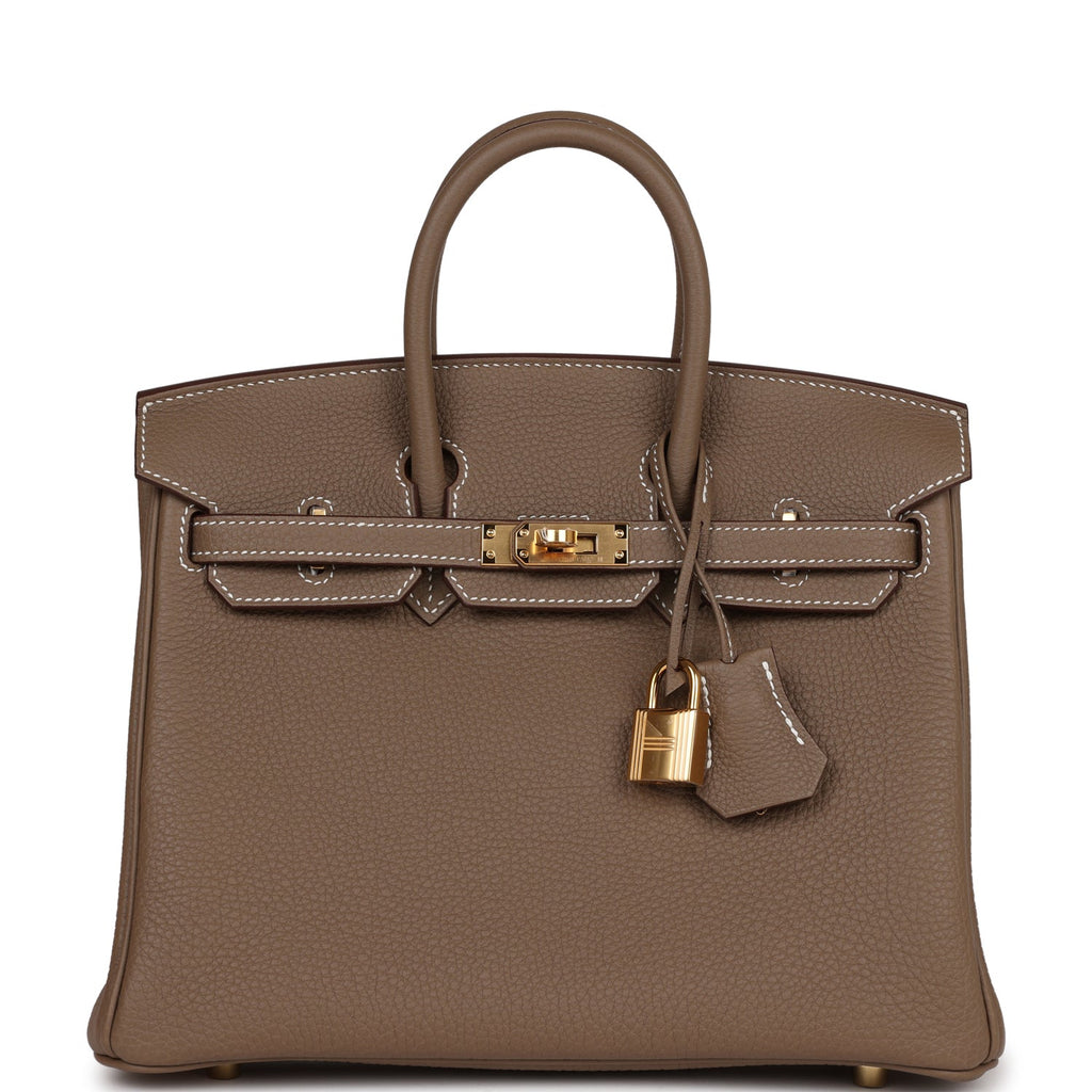 Birkins 25 Etoupe Togo Gold Hardware