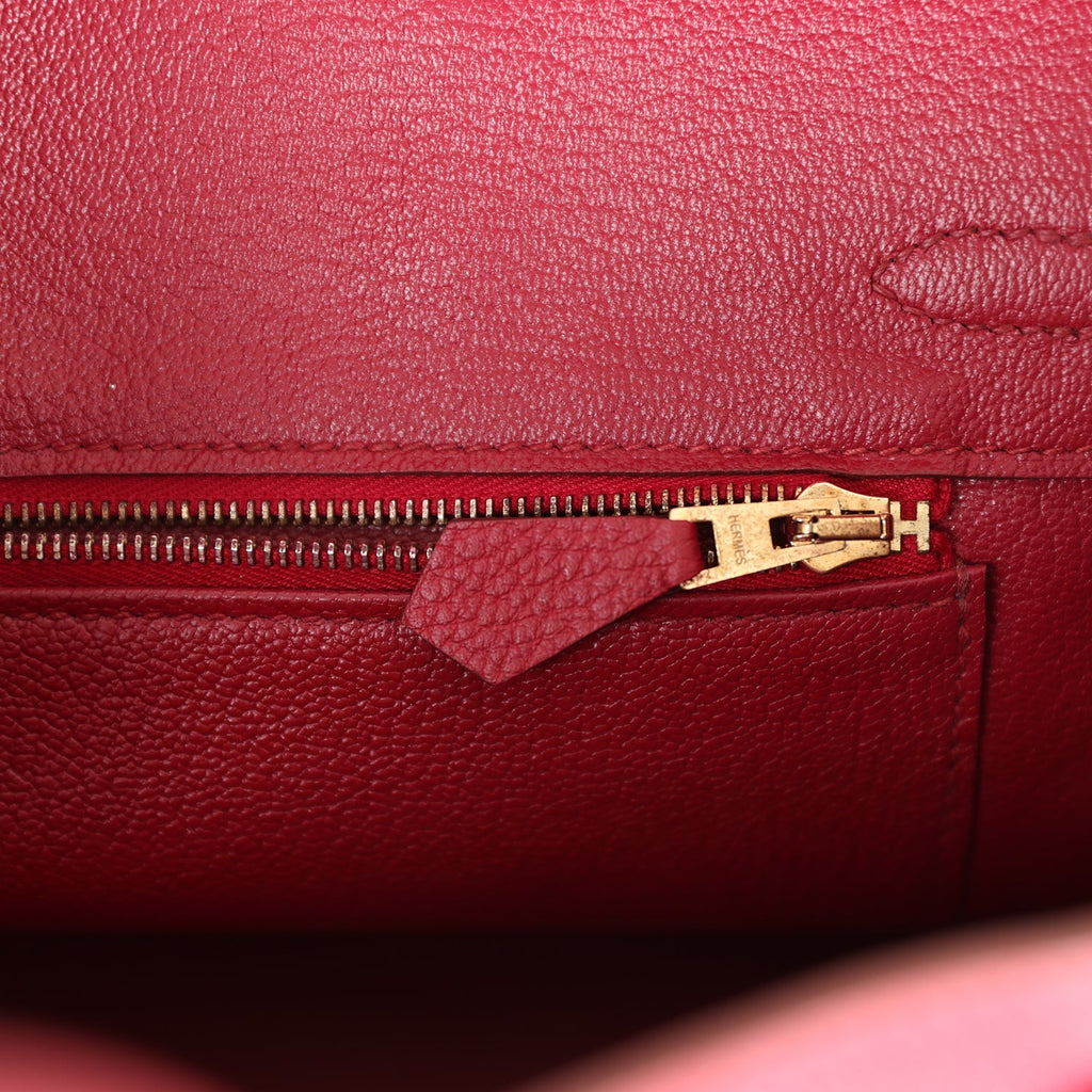 Birkin 25 Rubis Togo Gold Hardware