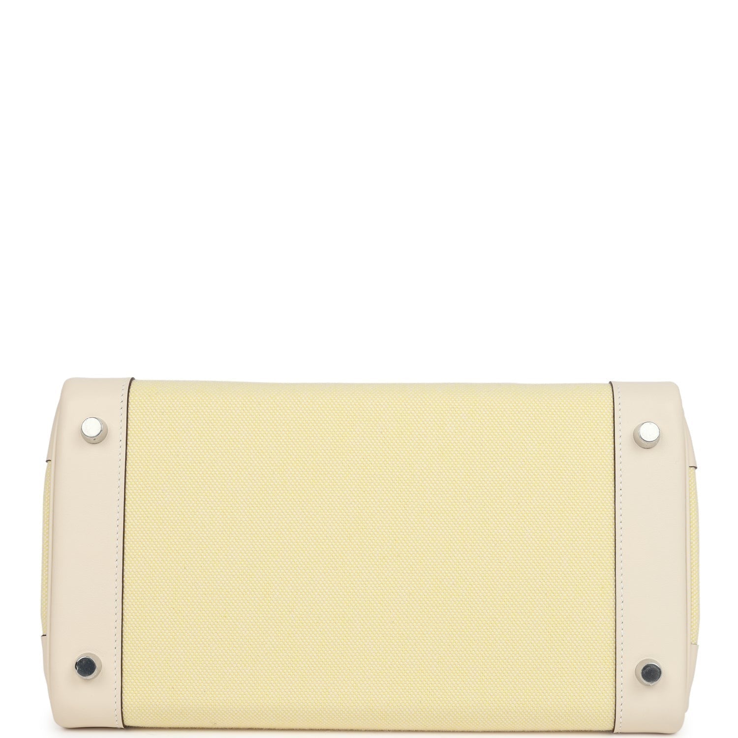 Birkin 30 Nata Swift and Jaune Poussin Toile H Canvas Palladium Hardware