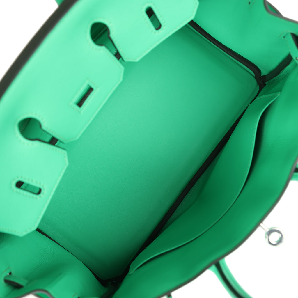 Birkin 25 Vert Comics Swift Palladium Hardware