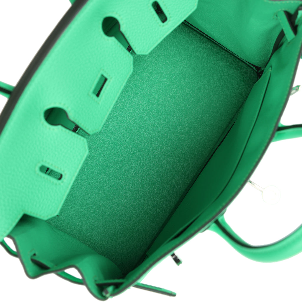 Birkin 25 Vert Comics Togo Palladium Hardware