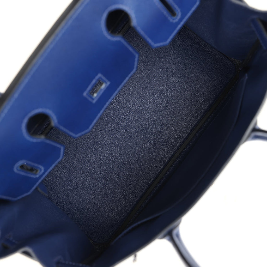 Birkin 30 Bleu Saphir Box Palladium Hardware