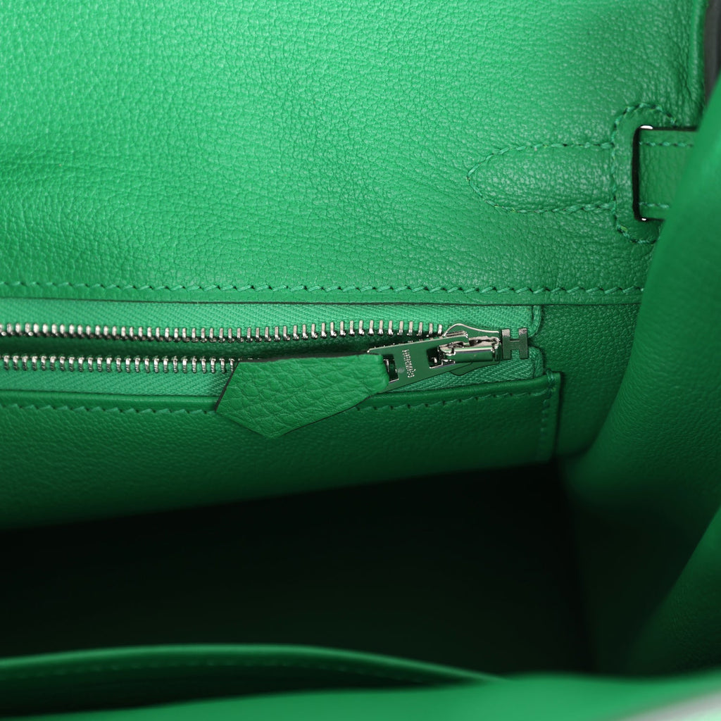 Birkins 25 Bambou Togo Palladium Hardware