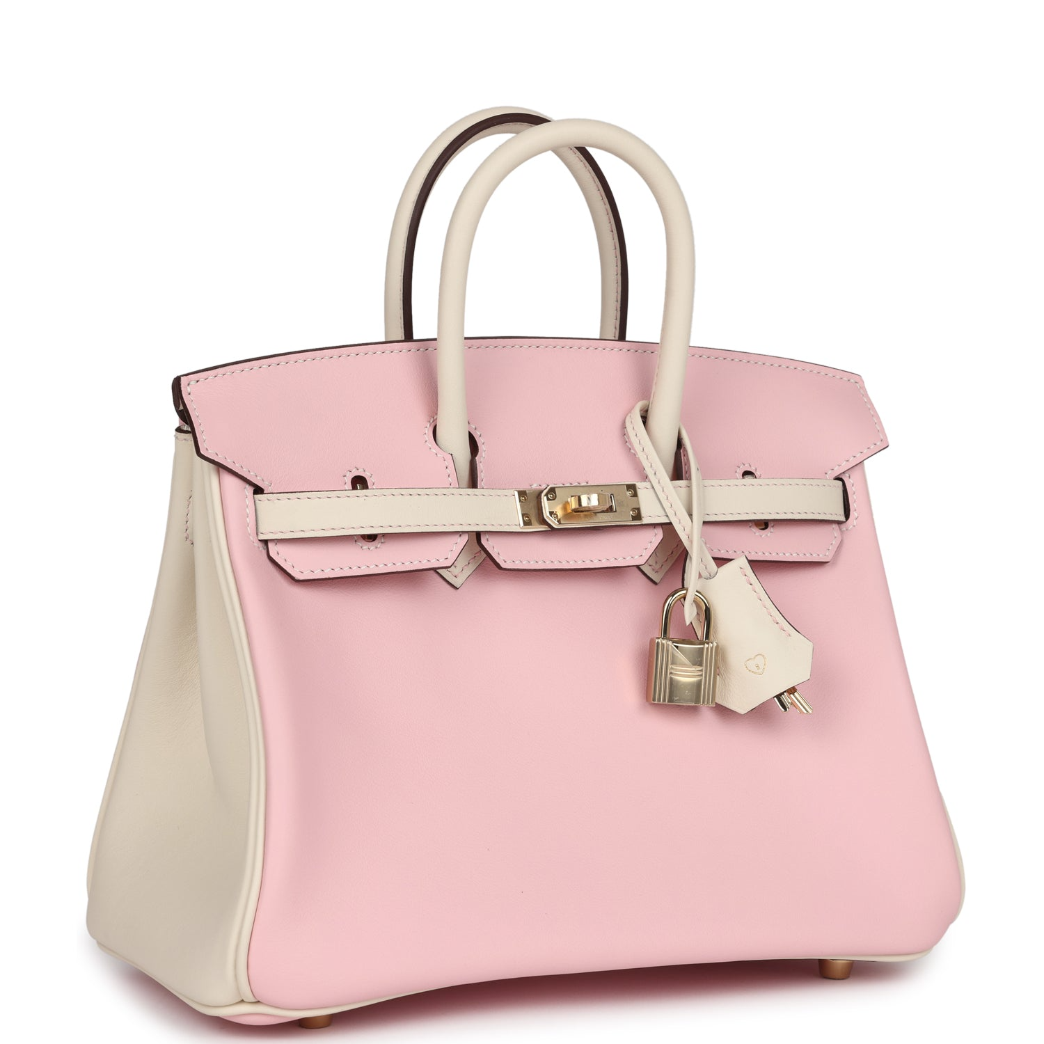 Hermès Special Order (HSS) Birkin 25 Rose Sakura and Nata Swift Permabrass Hardware
