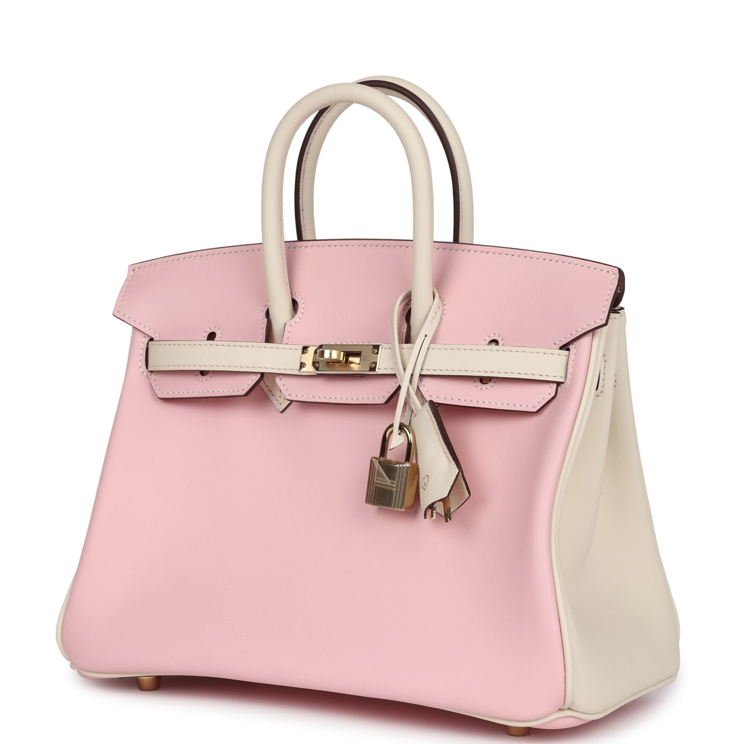 Hermès Special Order (HSS) Birkin 25 Rose Sakura and Nata Swift Permabrass Hardware