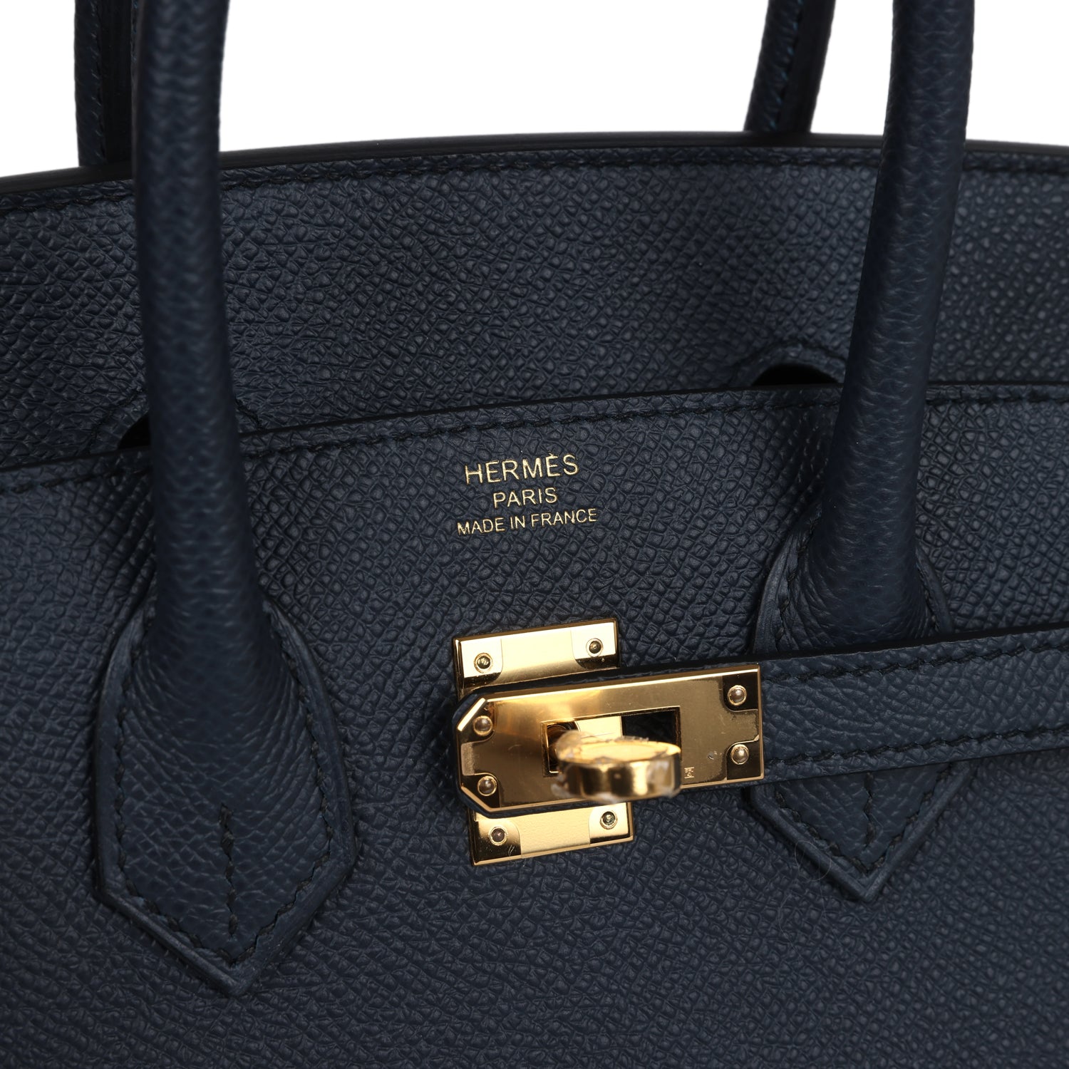 Birkin Sellier 25 Bleu Indigo Epsom Gold Hardware