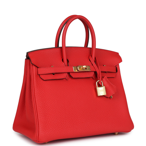 Birkin 25 Rouge de Coeur Togo Gold Hardware