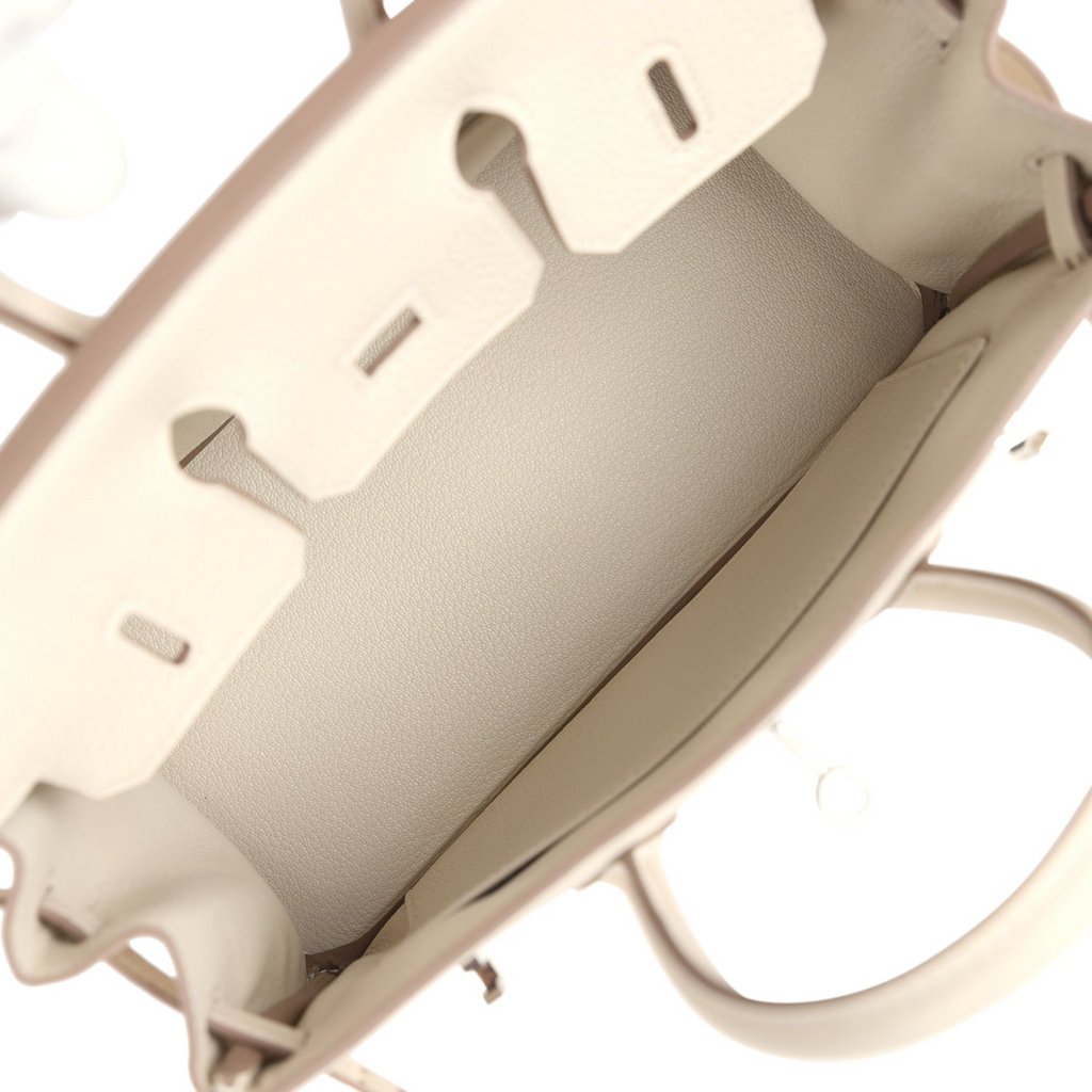 Birkins 25 Craie Togo Palladium Hardware