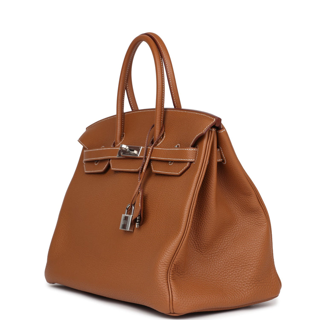 Birkin 35 Gold Togo Palladium Hardware