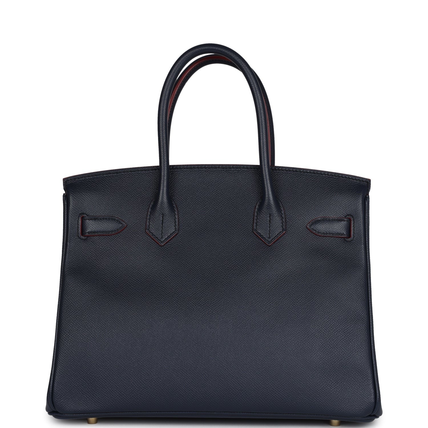 Birkin 30 Bleu Indigo and Rouge H Contour Epsom Gold Hardware