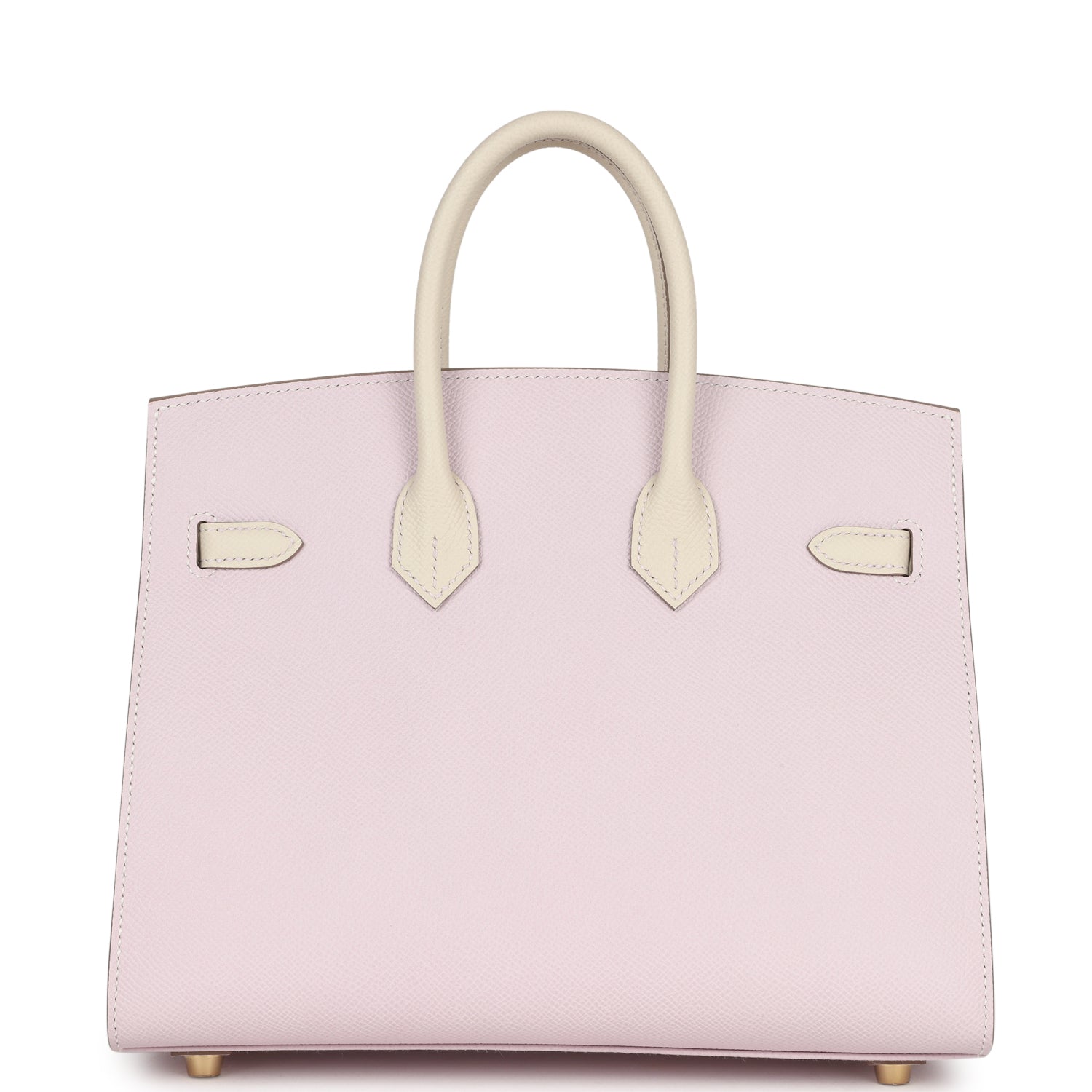 Special Order (HSS) Birkin Sellier 25 Mauve Pale and Craie Epsom Brushed Gold Hardware