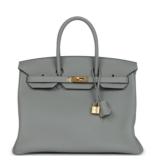 Birkin 35 Gris Mouette Togo Gold Hardware