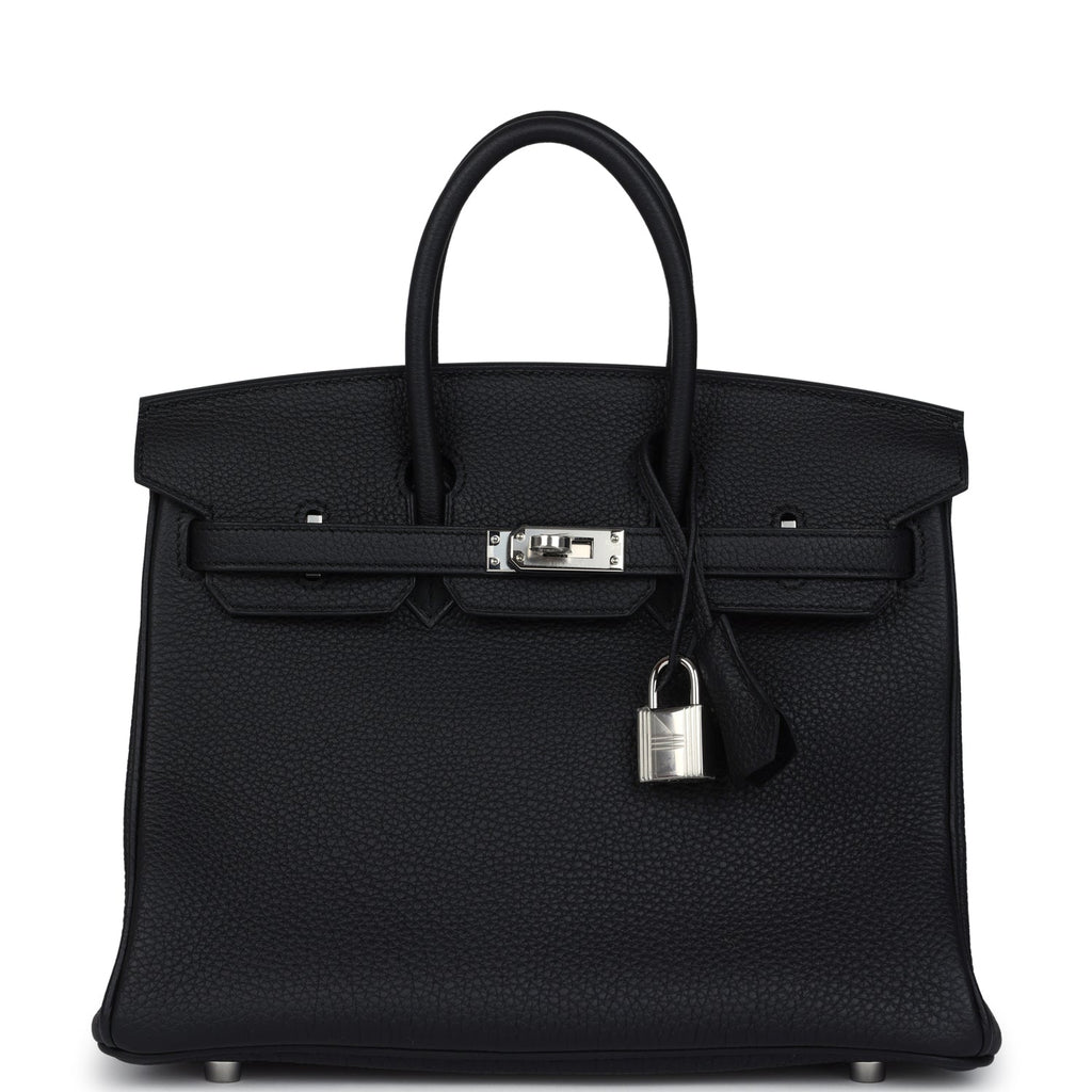Birkins 25 Black Togo Palladium Hardware