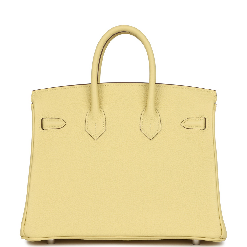 Birkin 25 Jaune Poussin Togo Palladium Hardware