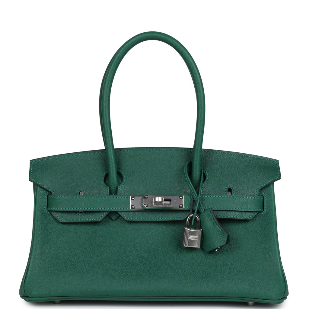 Shoulder Birkin Light 29 Vert Moyen Evercolor Palladium Hardware