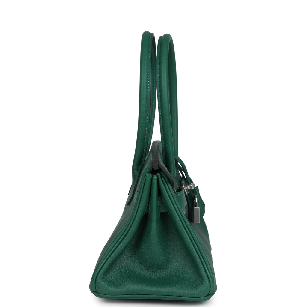 Shoulder Birkin Light 29 Vert Moyen Evercolor Palladium Hardware