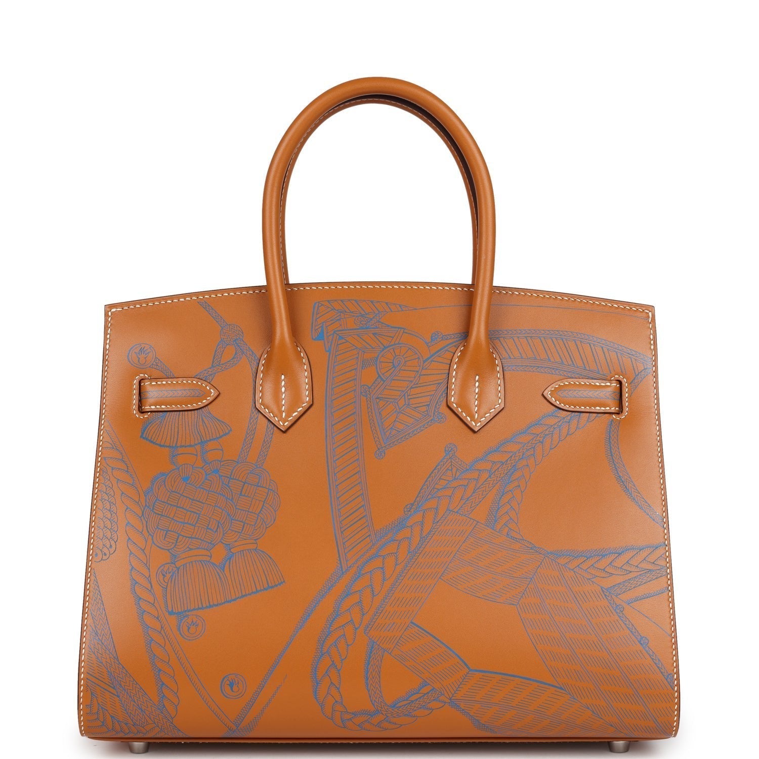 Birkin Sellier 30 "Zouaves Et Dragons" Naturel Sable Butler Palladium Hardware