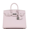 Birkin 25 Mauve Pale Epsom Palladium Hardware