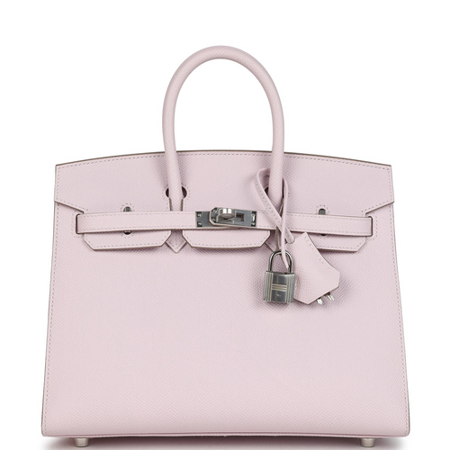 Birkin 25 Mauve Pale Epsom Palladium Hardware