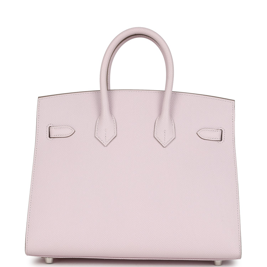 Birkin 25 Mauve Pale Epsom Palladium Hardware