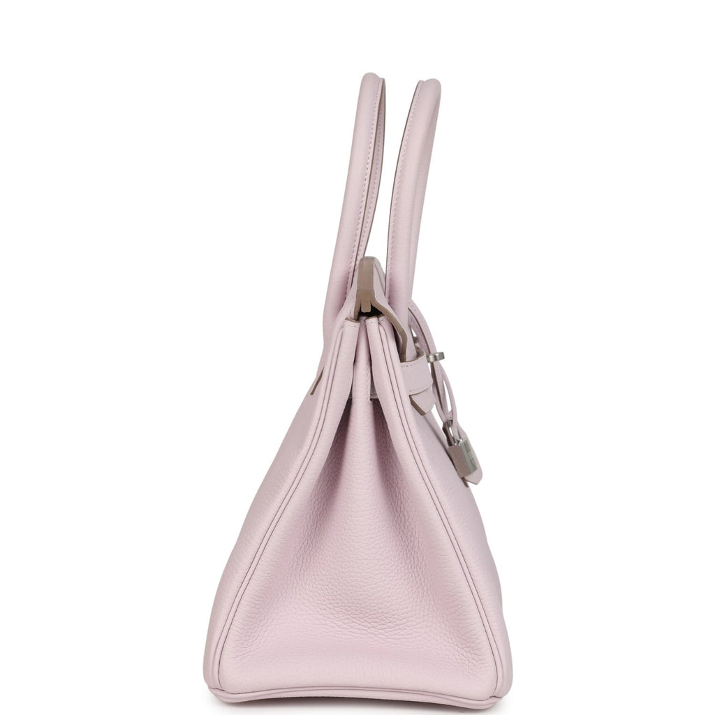 Birkin 30 Mauve Pale Clemence Palladium Hardware