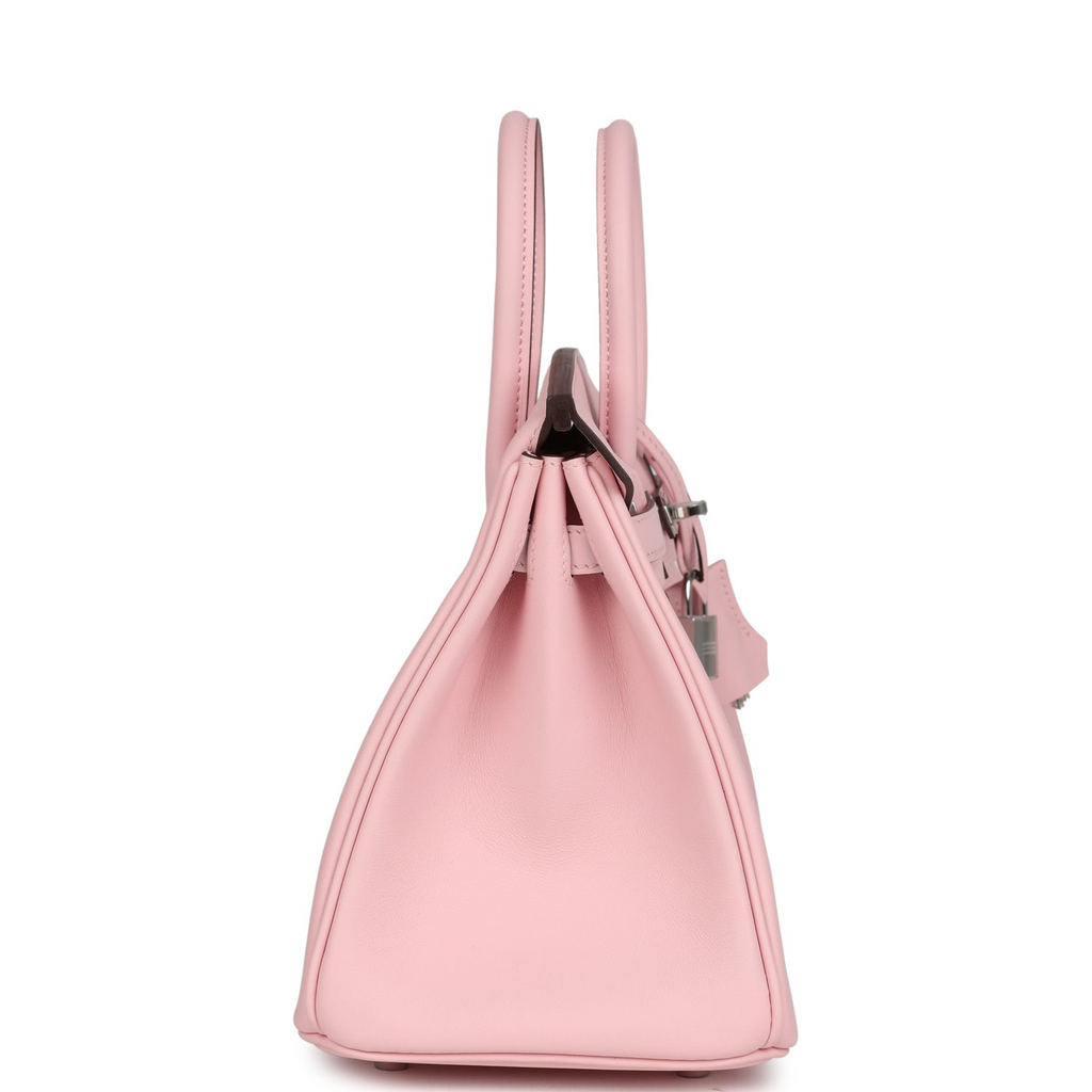 Birkin 25 Rose Sakura Swift Palladium Hardware
