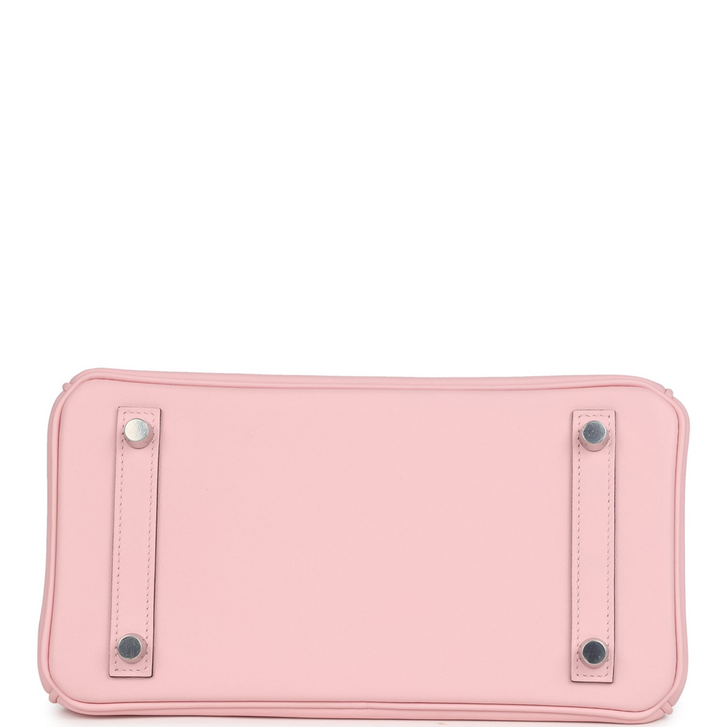 Birkin 25 Rose Sakura Swift Palladium Hardware