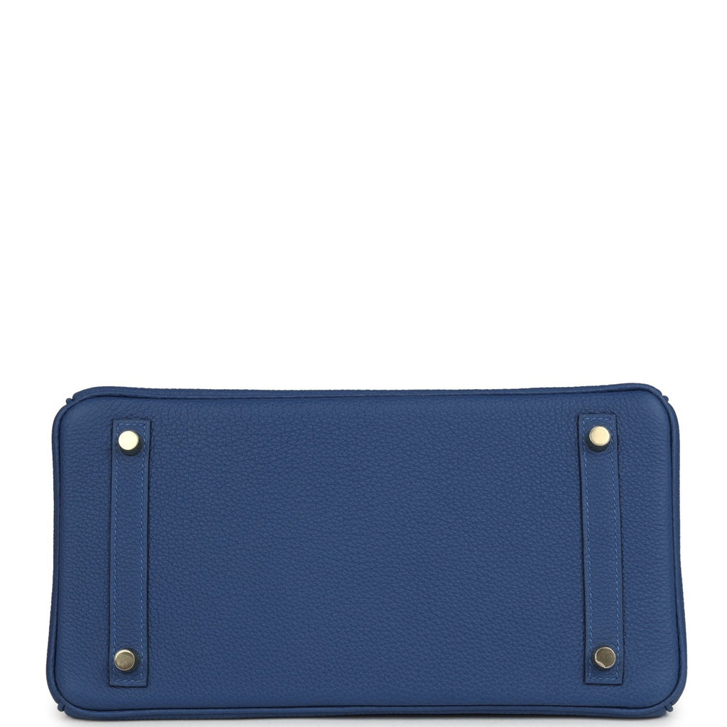 Birkin 30 Bleu Tie Togo Permabrass Hardware