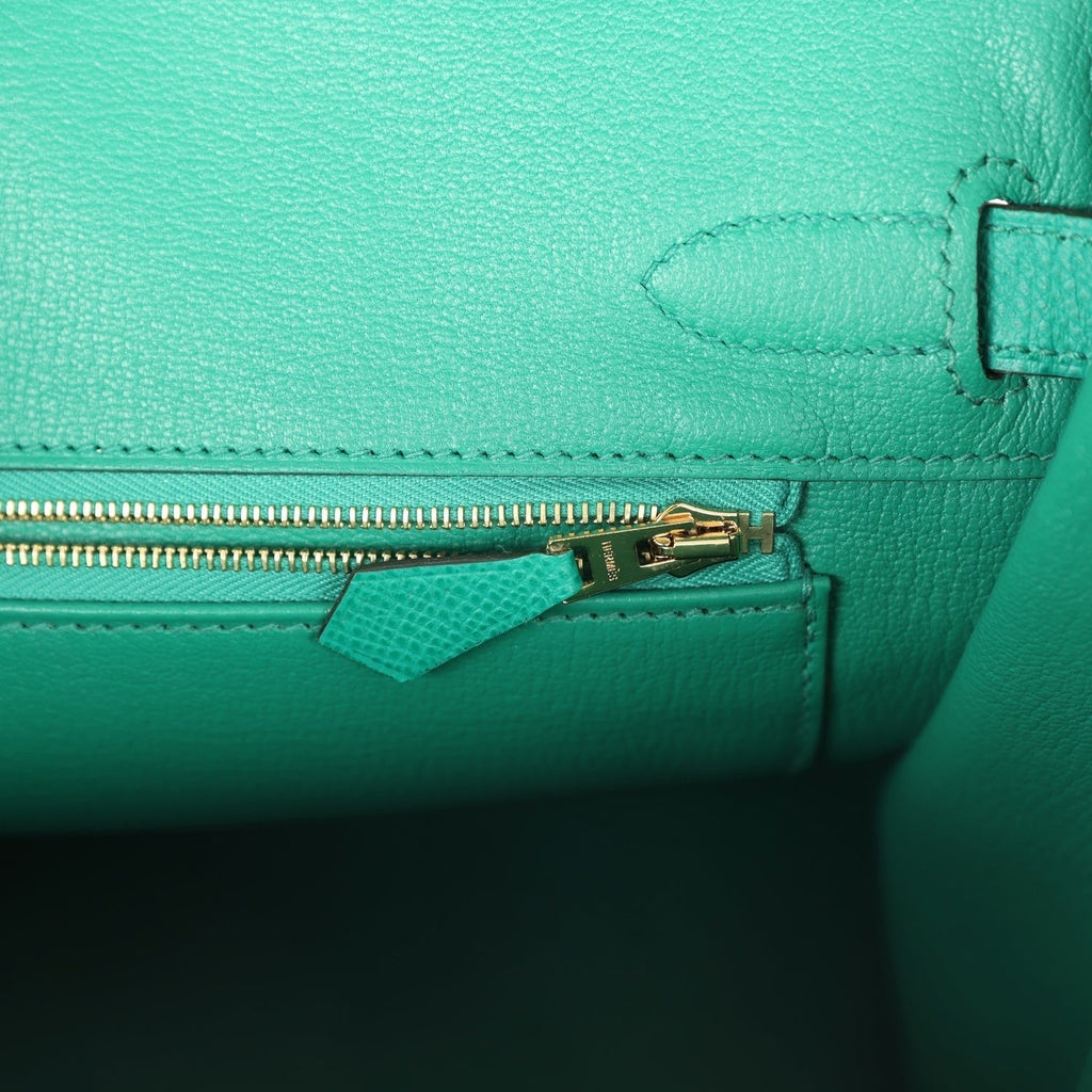 Birkin 30 Vert Jade Epsom Gold Hardware