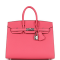 Birkin 25 Rose Azalee Epsom Palladium Hardware