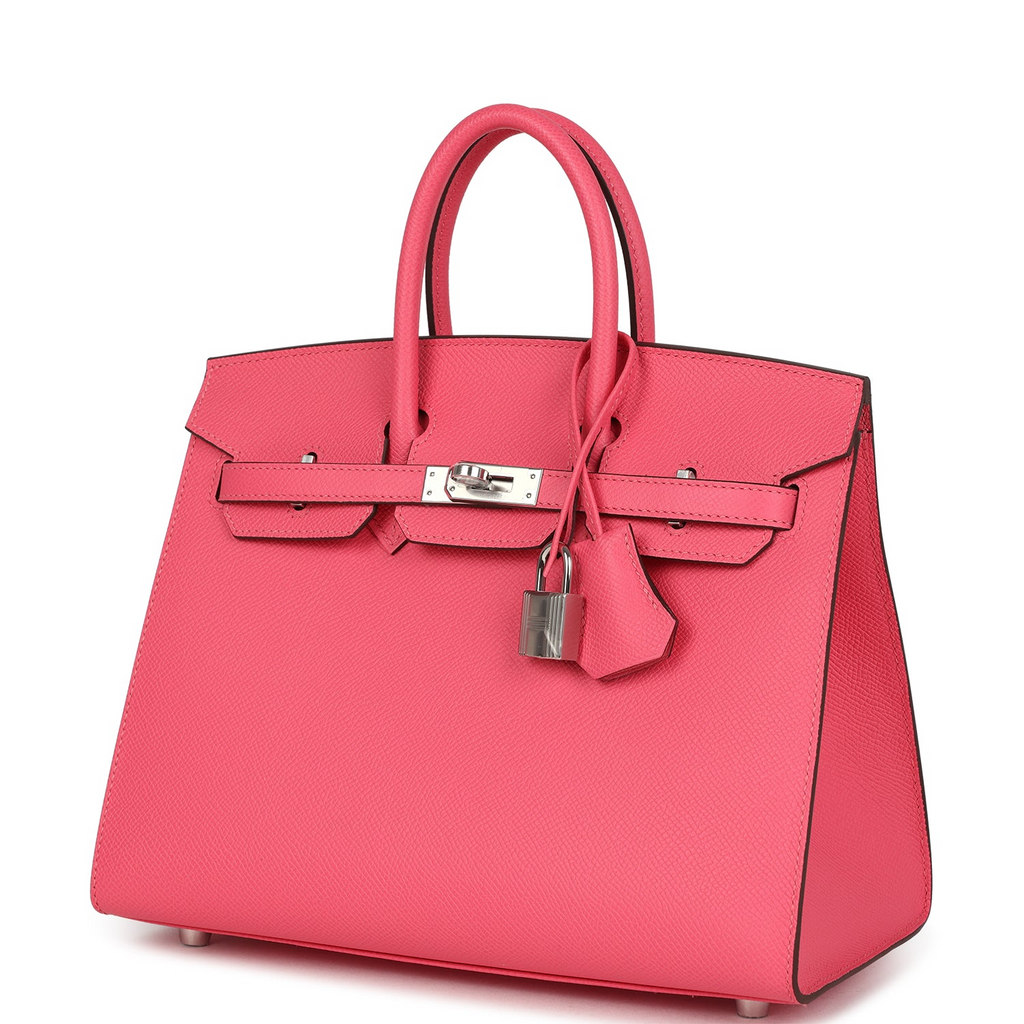 Birkin 25 Rose Azalee Epsom Palladium Hardware