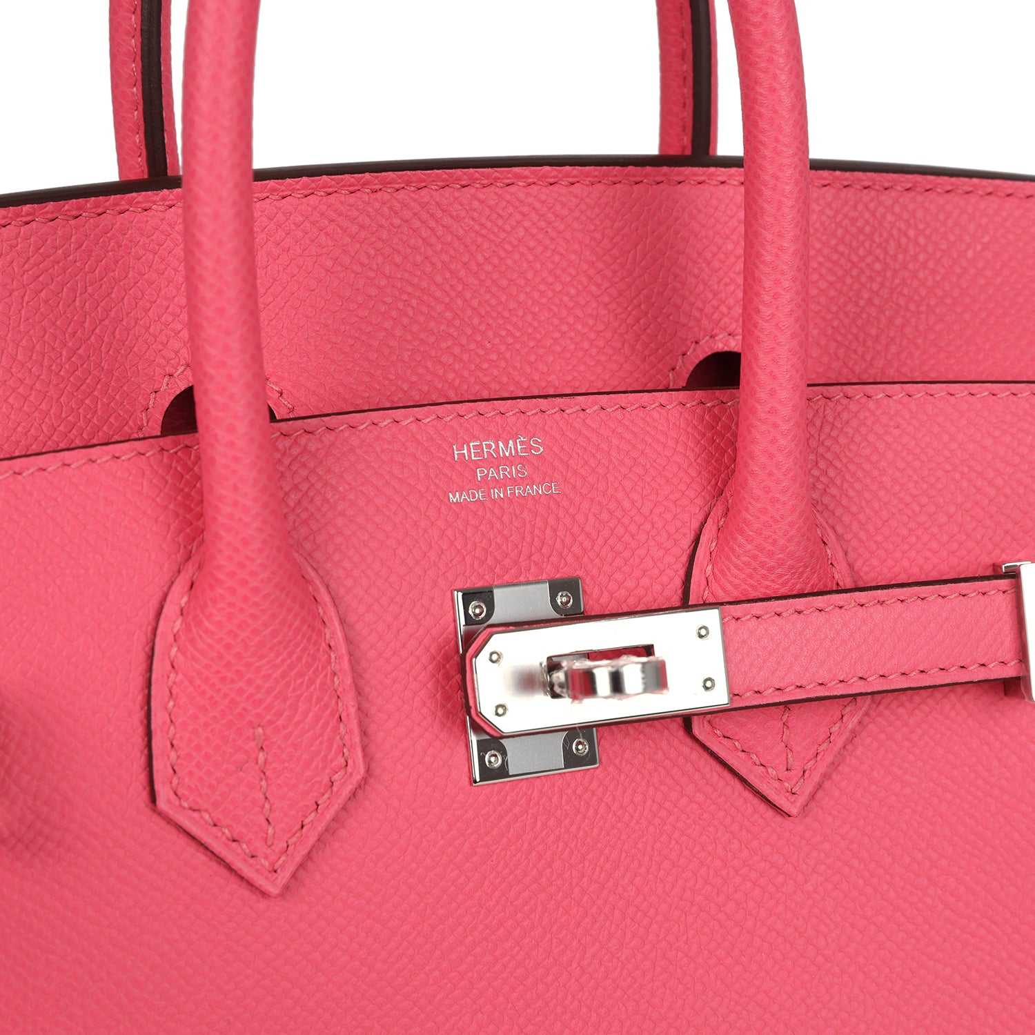 Birkin 25 Rose Azalee Epsom Palladium Hardware