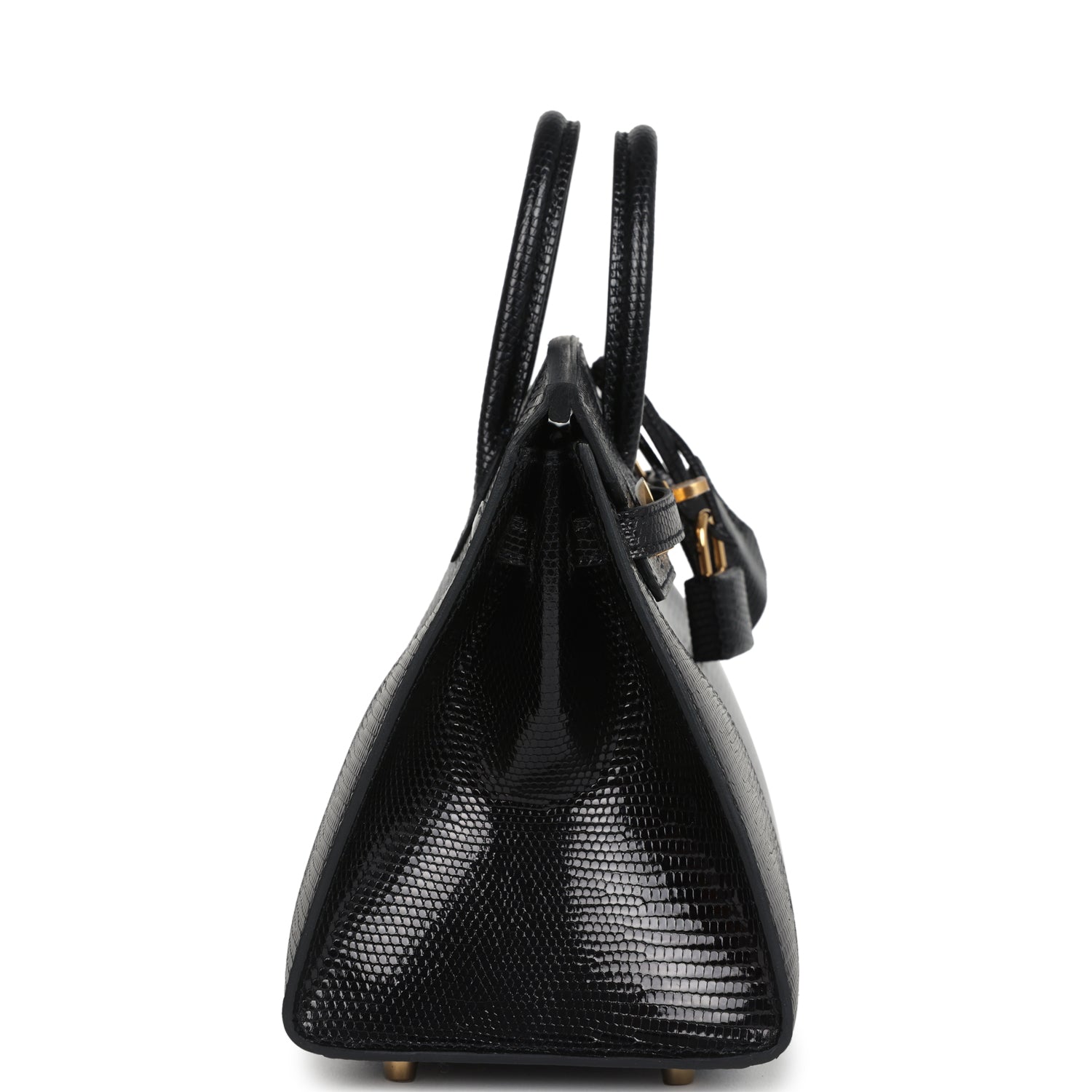 Birkin Sellier 20 Black Varanus Niloticus Lizard Gold Hardware