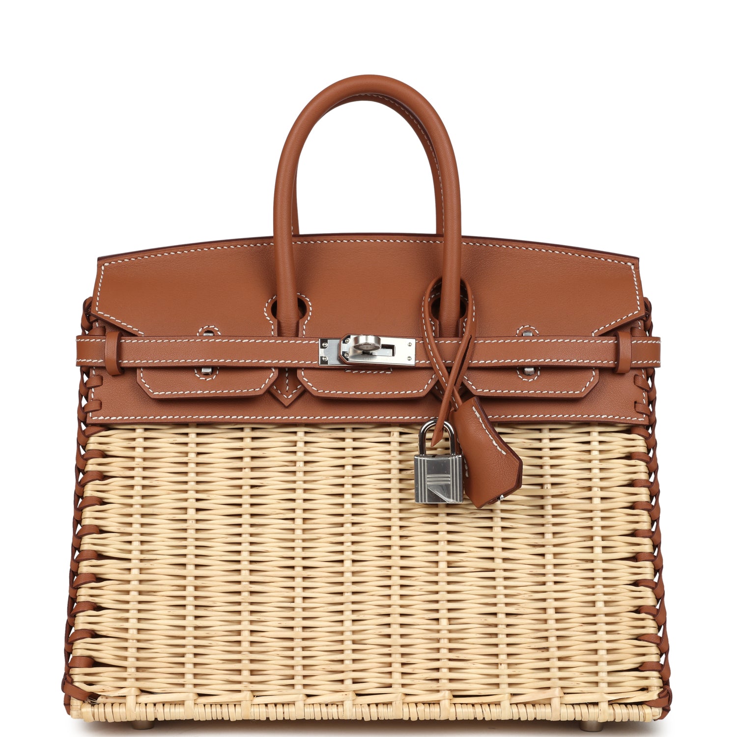 Picnic Birkin Sellier 25 Gold Swift Palladium Hardware