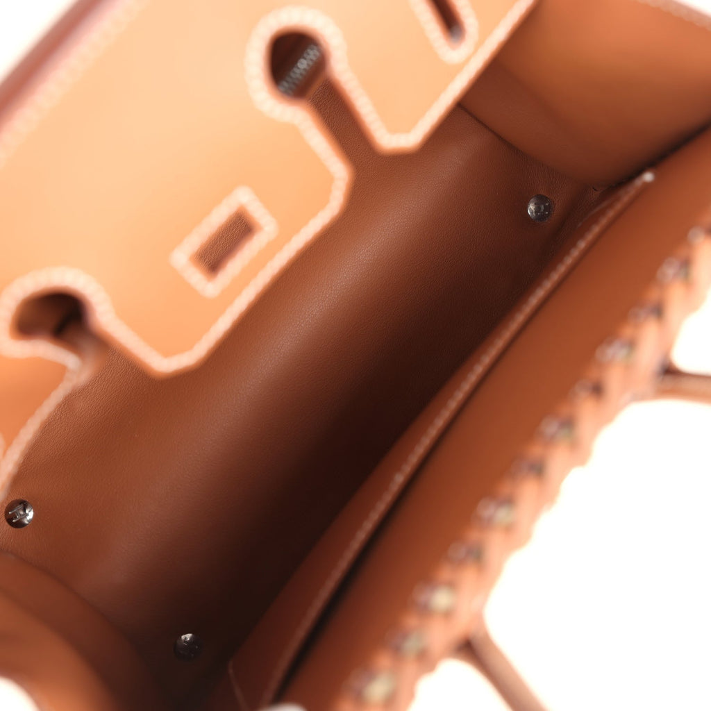 Picnic Birkin Sellier 25 Gold Swift Palladium Hardware