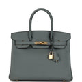 Vert Amande Epsom Gold Hardware