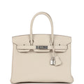 Birkin 30 Craie Togo Palladium Hardware