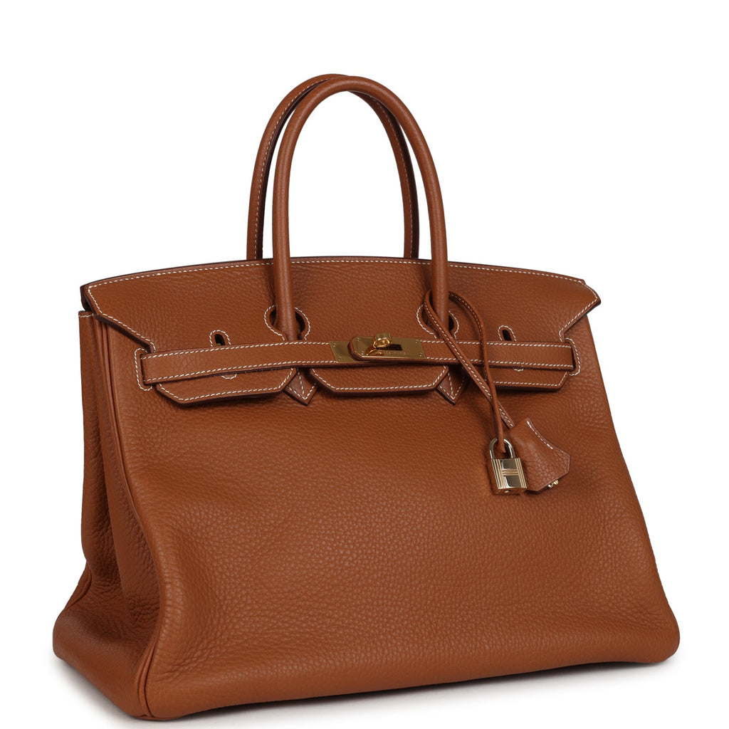 Vintage Birkin 35 Gold Clemence Gold Hardware