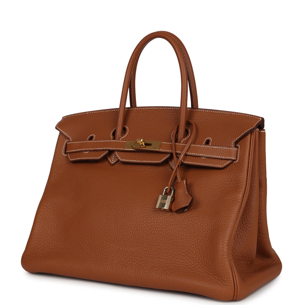 Vintage Birkin 35 Gold Clemence Gold Hardware
