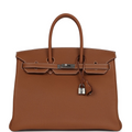 Birkin 35 Gold Togo Palladium Hardware